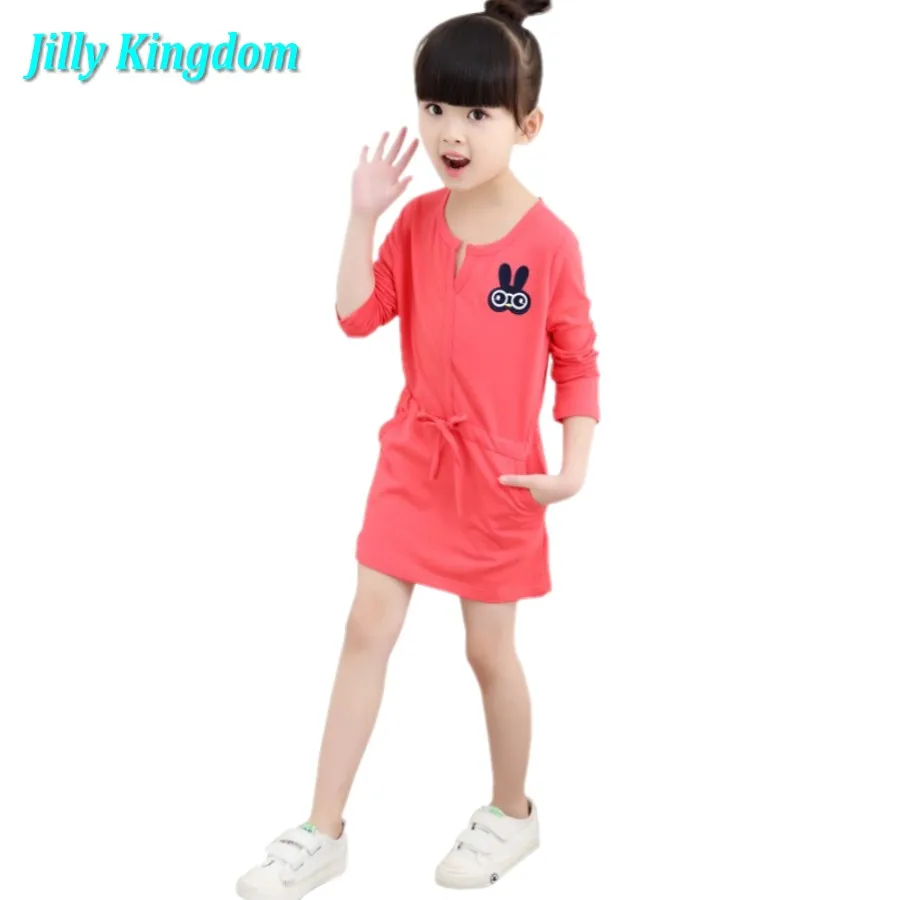 Платье для девочек Jilly новое Брендовое платье с рисунком зайчика из мультфильма