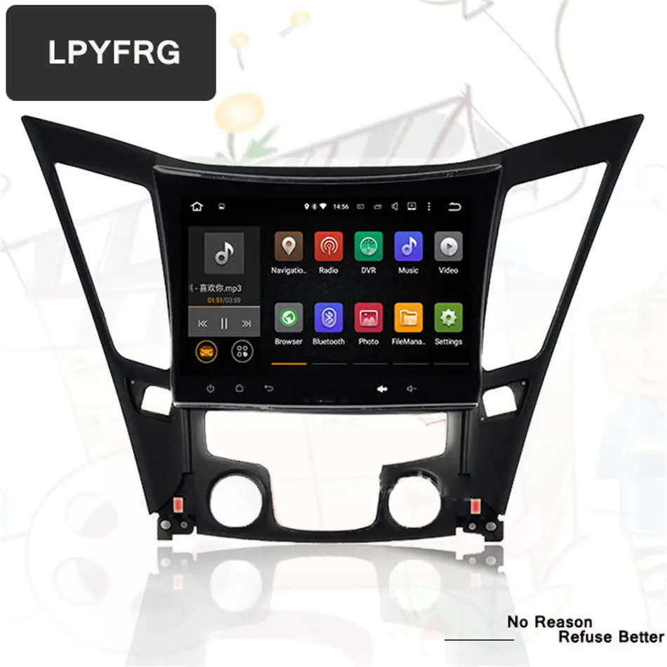 Android 10 0 9 дюймов Автомобильный DVD плеер gps навигация для Hyundai Sonata 8 YF I40 I45 I50 2011 2012 2013