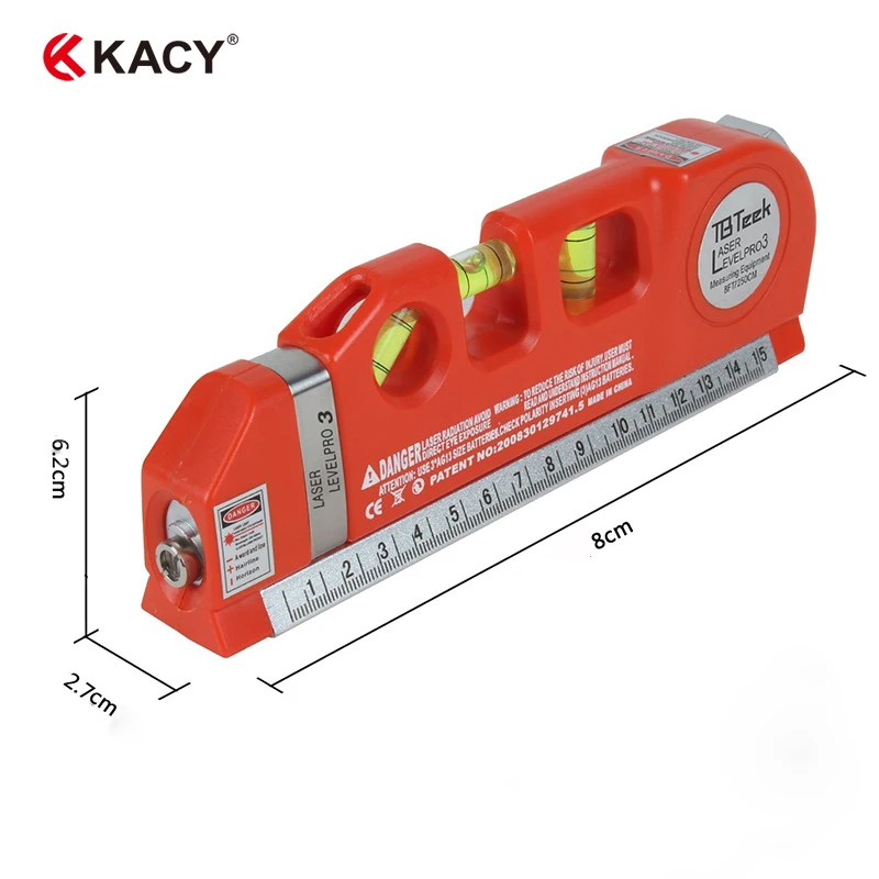 Вертикальная рулетка-выравниватель kacytools 8 метров электронный лазерный линейный