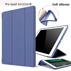 Чехол для нового iPad 9,7 дюйма 2017 2018 выпуска, мягкое Силиконовое дно ZVRUA + смарт-чехол из искусственной кожи для автоматического сна для нового iPad 9,7 дюйма