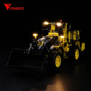 Светильник ка, совместимая с 42030 20006 Technic Volvo L350f, колесный погрузчик, строительные блоки, кирпичи (светильник с аккумуляторной коробкой)