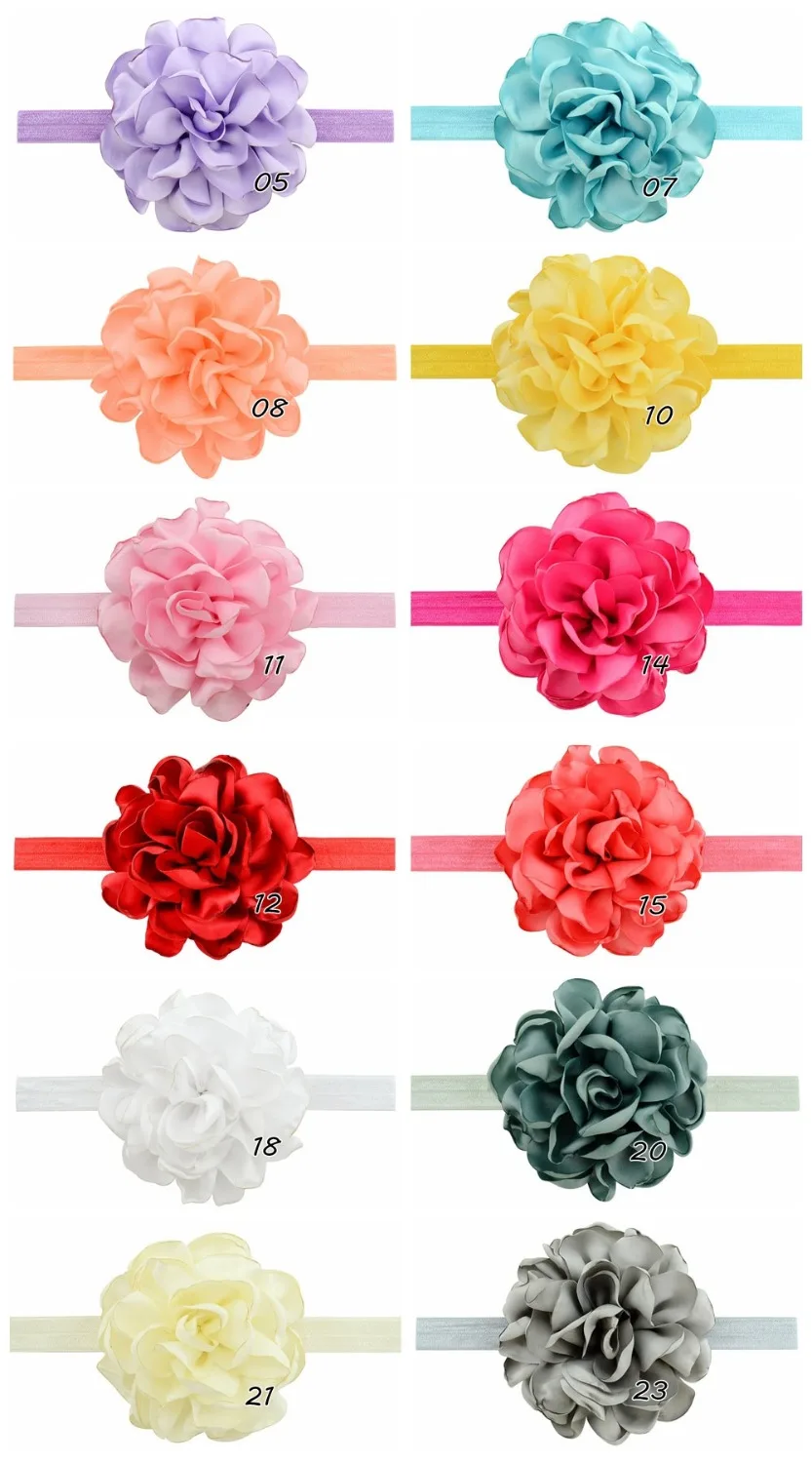 Новый дизайн 12 шт./лот цветная эластичная повязка на голову для детей