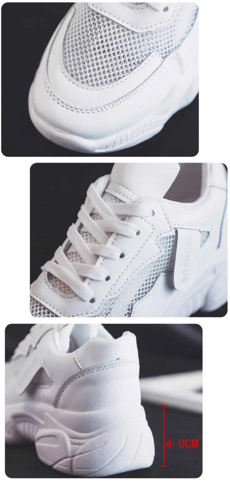 New Summer White Mesh Women Sneakers FlatsFemale Fashion Thick Bottom Platform shoes Womens Casual Shoes Zapatos De Mujer