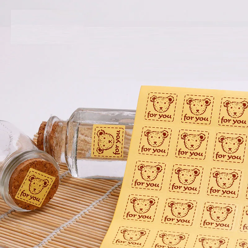 320 шт. самоклеящиеся наклейки для выпечки 2 4x2 4 см|bear love|bear stickerbear package |