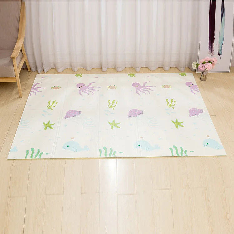 Блестящий детский игровой коврик из вспененного полиэтилена 150x200x1 см, складной коврик для ползания, двусторонний Детский ковер для активного отдыха для девочек