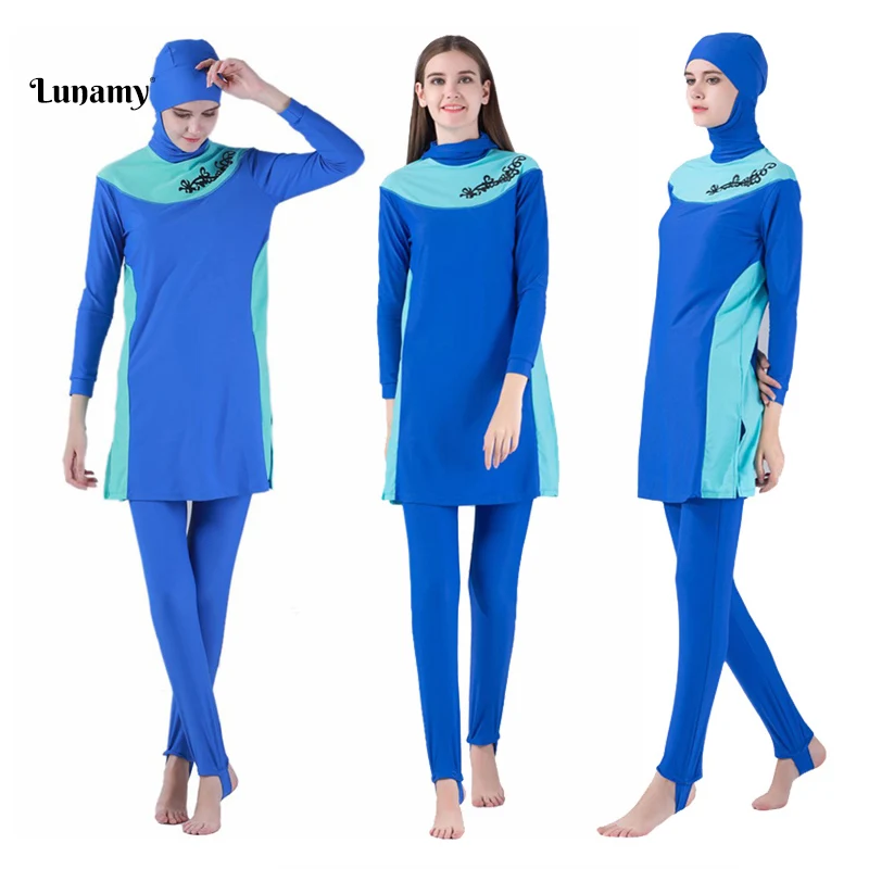 Большие размеры мусульманские купальники для женщин полное покрытие Буркини 2019