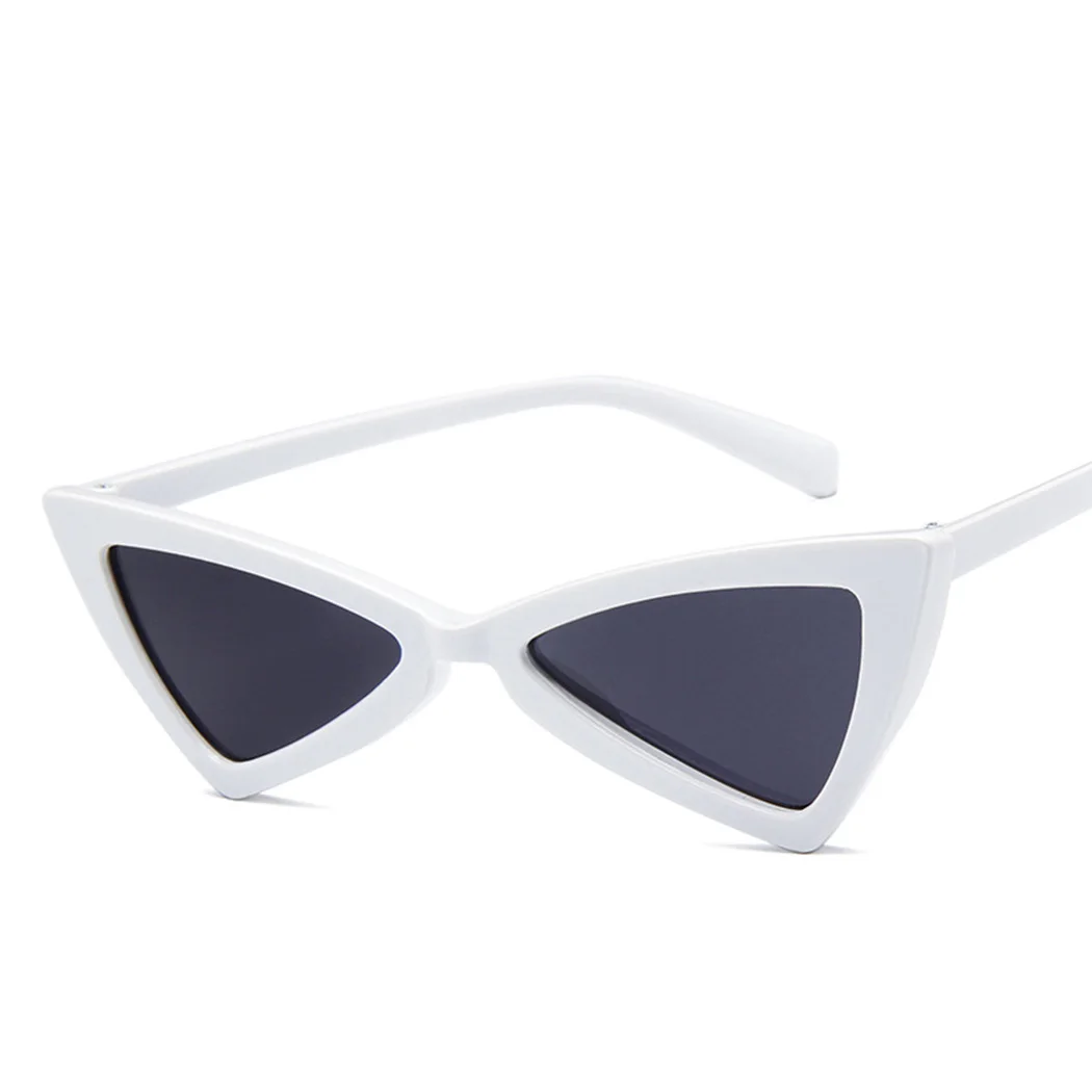 Fashion Polarized Sungalsses Ladies Sexy Cat Eye Sunglasses Small Black White Triangle Vintage Cheap Red Female UV400 | Аксессуары для