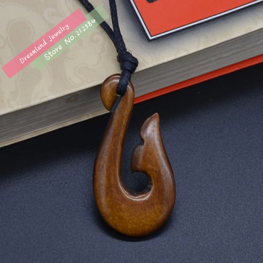 1 шт. Племенной Стиль Новая Зеландия маори ручная работа резная кость яка