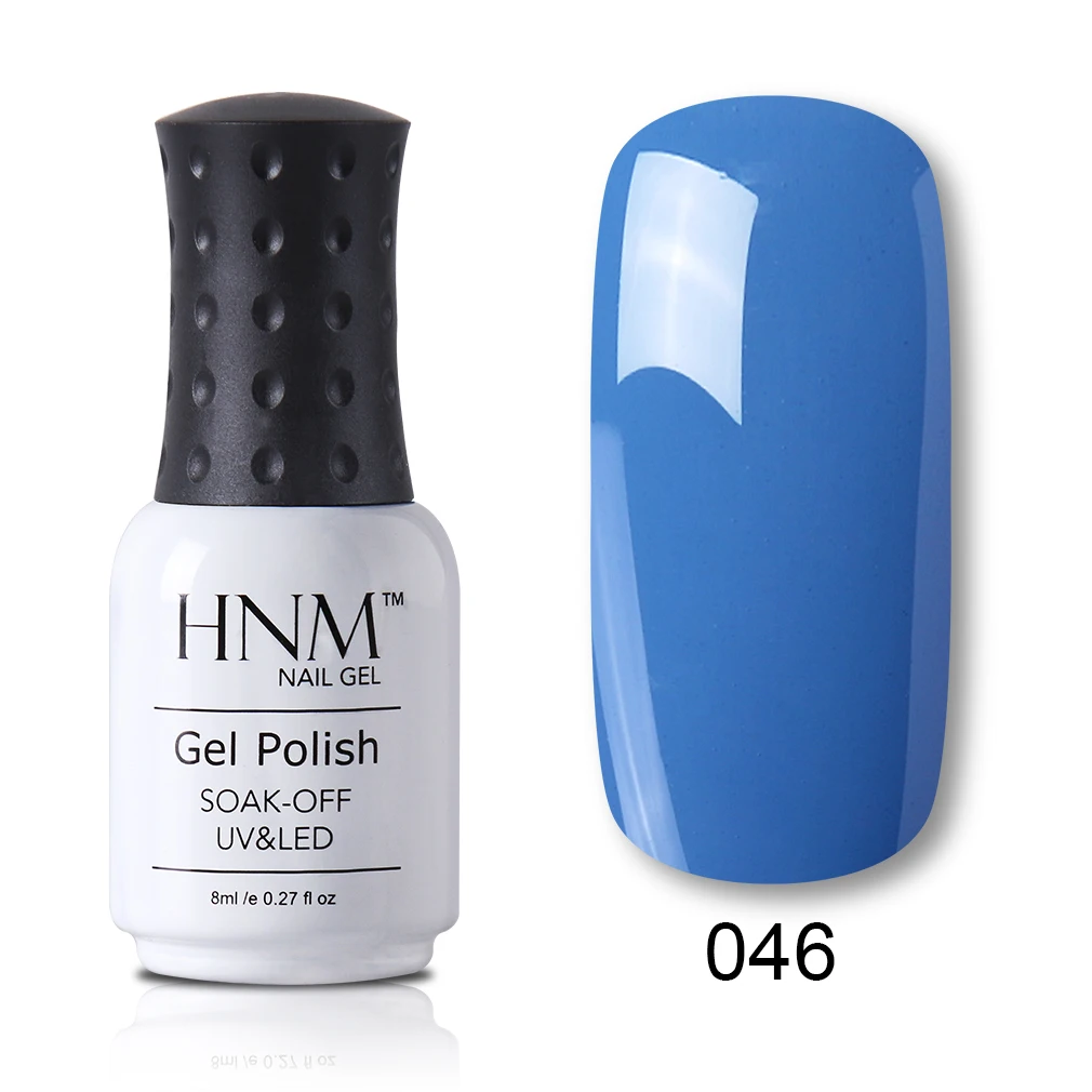 HNM 8 мл синий цвет УФ-гель для ногтей полуперманентный лак Гибридный эмалированный лак для маникюра Лак для ногтей