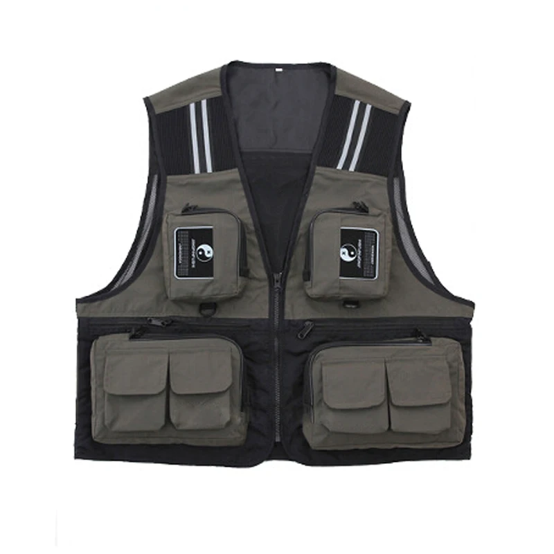 Жилет для рыбалки мужской жилет на открытом воздухе с несколькими карманами без