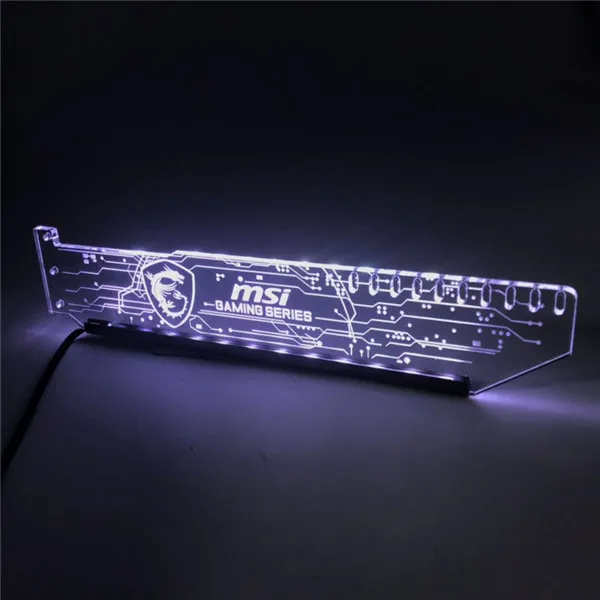 White(Remark NO.) Кронштейн для видеокарты RGB(12 В)/Aurora(5 В), синхронизация AURA, стоячий светильник, защита от загрязнения, поддержка партнеров, шасси, светодиодный VGA, ASUS - Цвет лезвия: White(Remark NO.)
