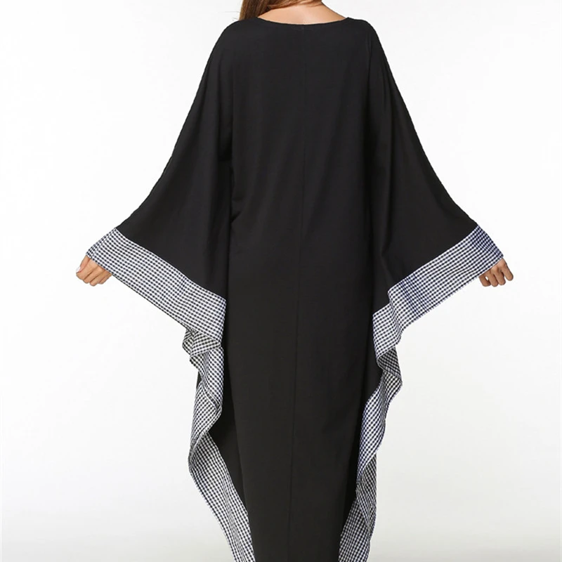 Бренд мусульманская Мода Дубай абайя 2020 платье ткань кафтан черный Винтаж Плюс