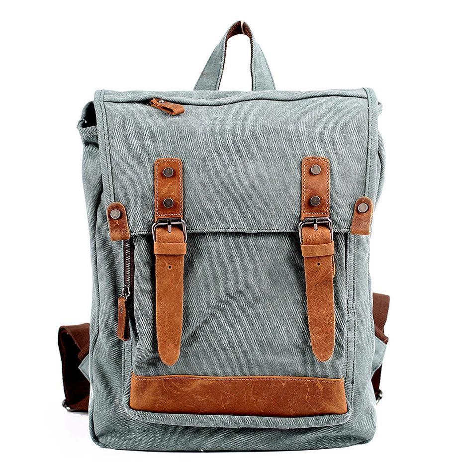 Многофункциональный винтажный дорожный рюкзак из натуральной коровьей кожи для