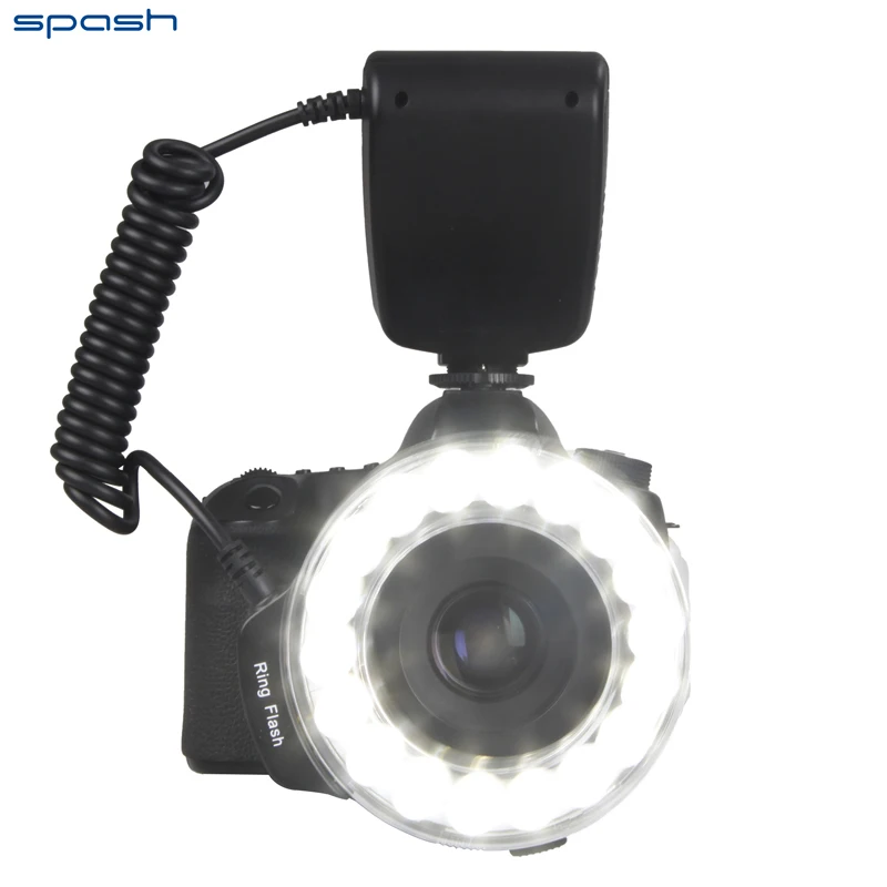 Spash RF-600E светодиодный светильник для макросъемки Кольцевая вспышка Speedlite для камеры sony Flash 18 шт. SMD светодиодный светильник для видео с 8 переходными кольцами