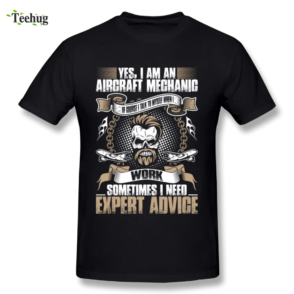 

Novelty Men Aircraft Mechanic T Shirt Pure Cotton Stylish Soft T-Shirt