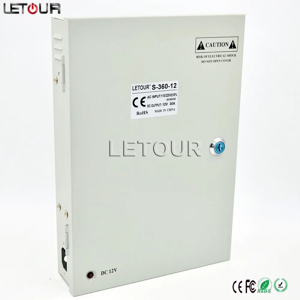 18CH DC 12 В 30A CCTV Питание Box 360 Вт Камера централизованного Мощность AC 110 ~ 220 к с Защита