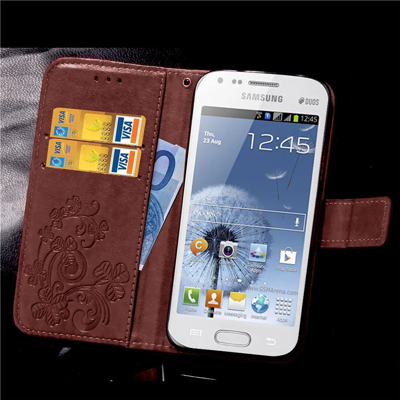 Роскошный кожаный чехол-бумажник с откидной крышкой для samsung Galaxy S Duos GT S7562 GT-S7562 7562 Trend Plus S7580 S7582 GT-S7580 GT-S7582