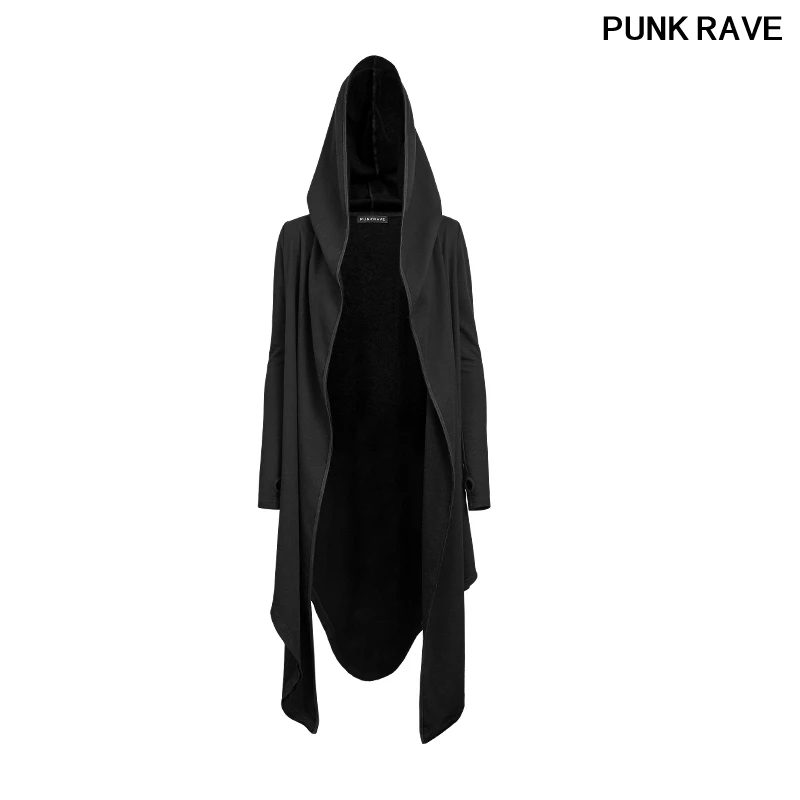 Женская флисовая куртка черная повседневная в стиле панк с ассиметричным