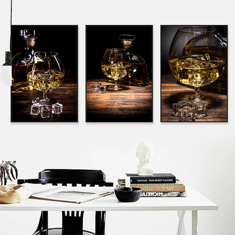 Постер Whiskey Ice Wine Art с принтом настенные шикарные картины уникальная Картина на