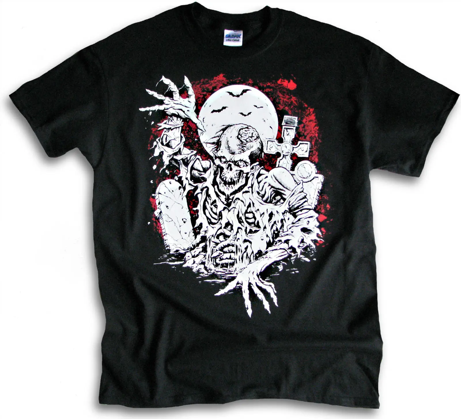 Zombie Undead Walking Dead Goth Grave Corpse Horror Мужская черная футболка Sm 3XL Новые футболки в стиле