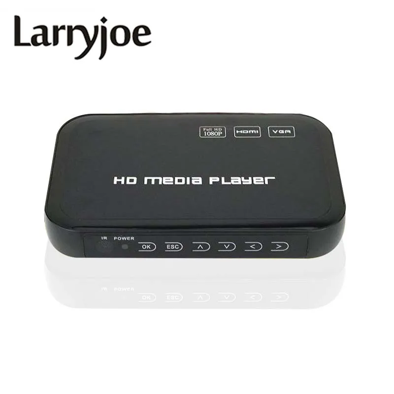 Larryjoe цифровой USB Full HD 1080P HDD медиаплеер HDMI VGA SD MMC Поддержка DIVX AVI RMVB MP4 H.264 FLV MKV музыкальный фильм