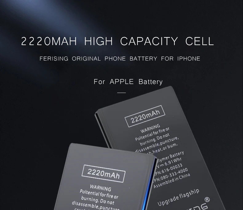 2200 мАч/3500 мАч батарея для iPhone 6 6plus 4S FERISING Высокая емкость Телефона полимерная внутренняя сменная батарея батареи 6plus