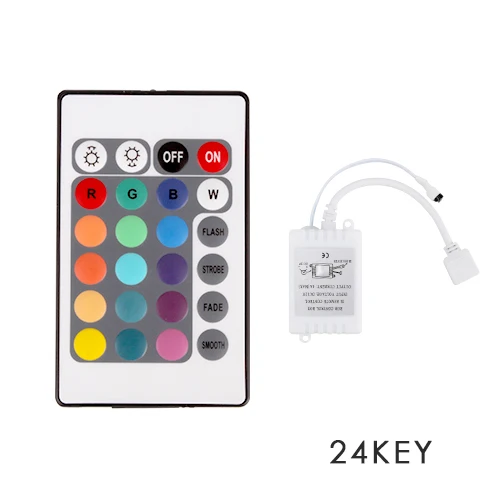 Светодиодный RGB Управление; DC12V мини 44/24 ИК переключатель дистанционного Управление для 3528 5050 RGB Светодиодные ленты света - Цвет: 24Key