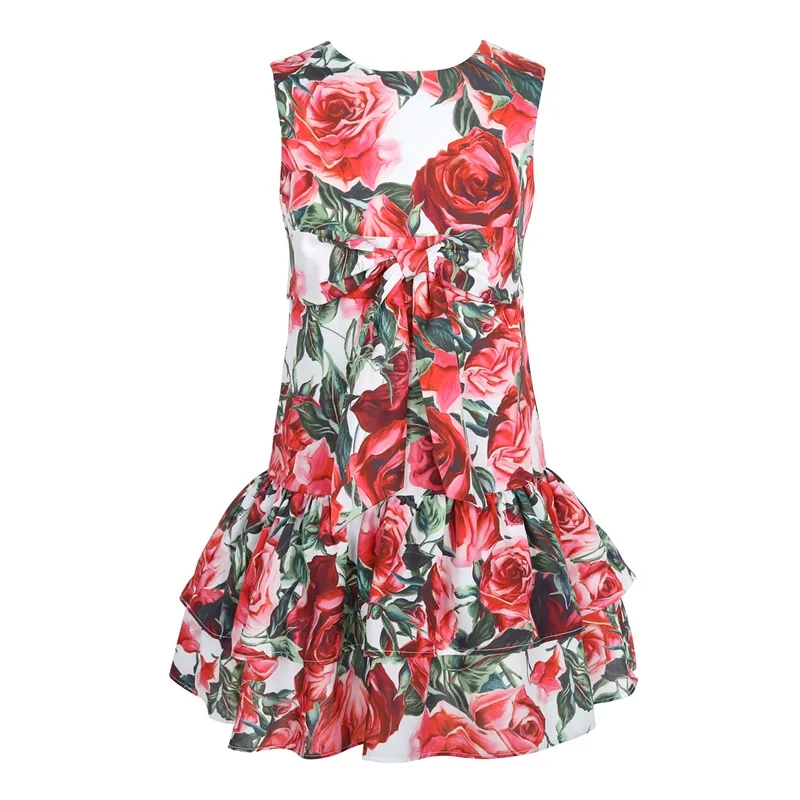 Robe Enfant Fille; платье принцессы; Одежда для девочек; коллекция года; Брендовое летнее платье для девочек; Детские костюмы с принтом мороженого; платья для малышей