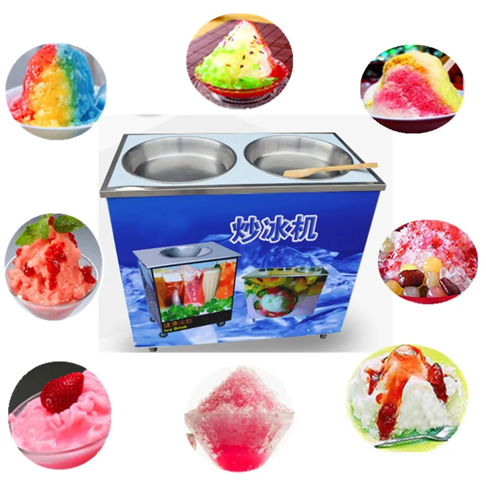 

China hot sale double pan fried ice cream machine ice maker machine
