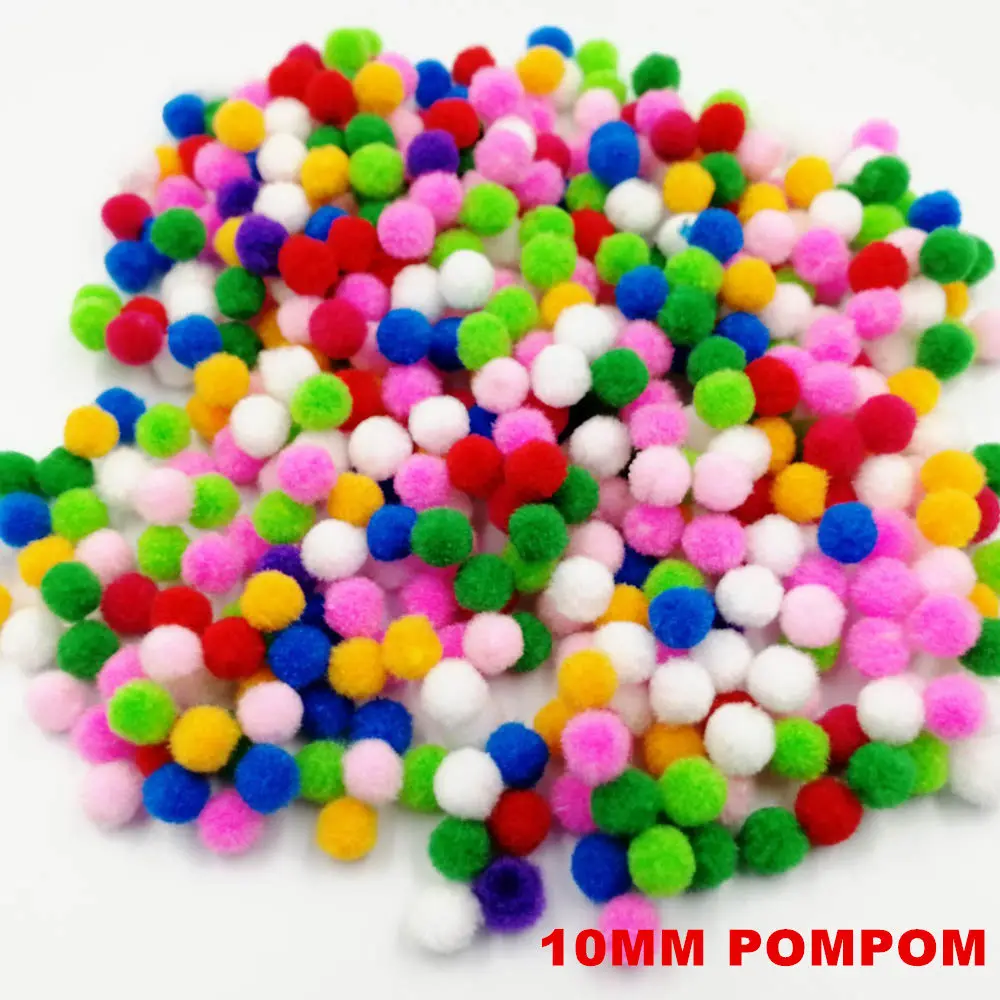 10MM 288PCS Мульти Размеры красочными помпонами DIY куклы одежда ручной работы Материал мягкие пушистые Pom Poms мяч для детские игрушки «сделай сам» Аксессуары - Цвет: 10MM 288PCS
