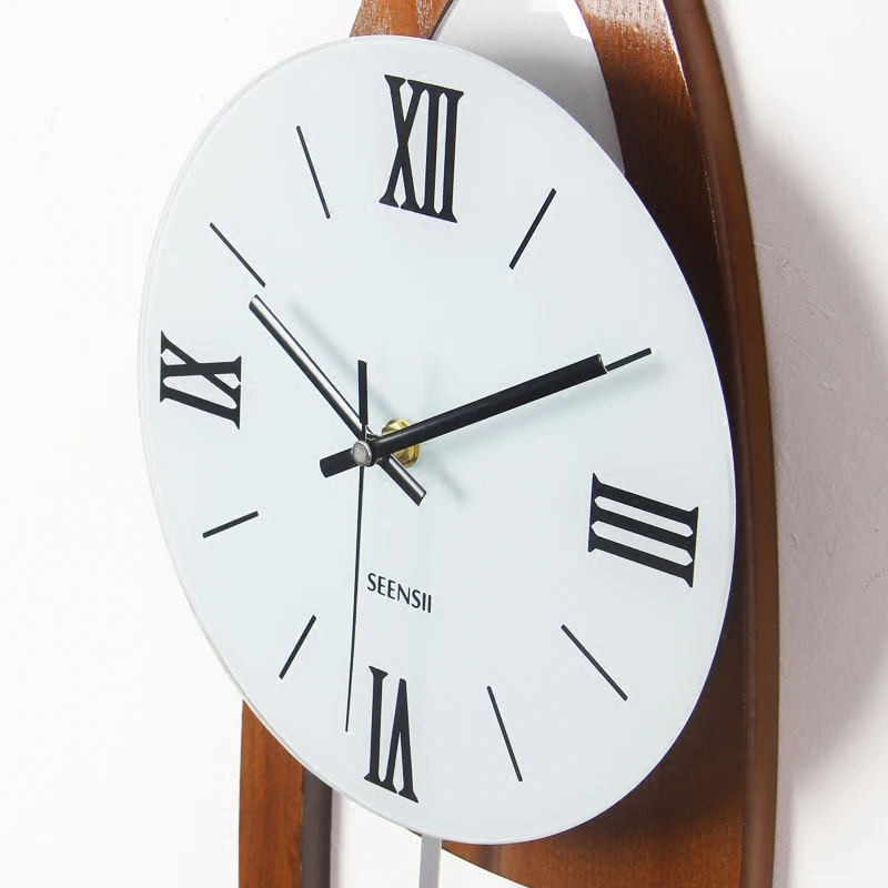 Новый китайский дерево часы Творческий Часы современный минималистский