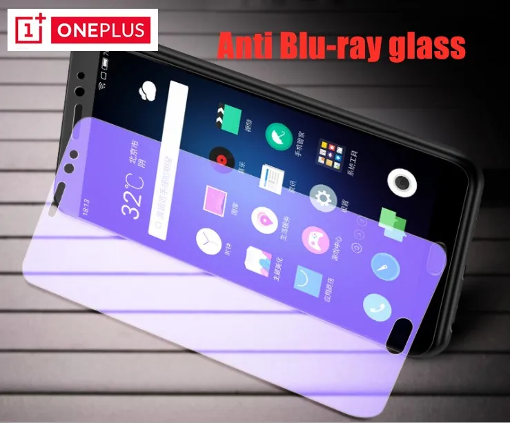 Закаленное стекло для Oneplus 6 T Защитное экрана 2.5D 9 h закаленное one plus t анти Blu