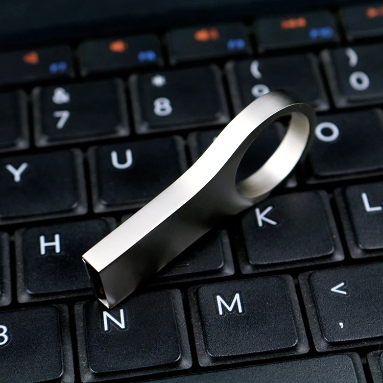 Модный металлический серебристый водонепроницаемый USB флеш-накопитель 64 ГБ 8 16 32