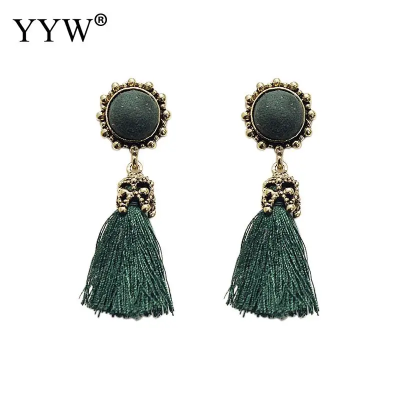 Женские серьги с бахромой модные ювелирные изделия винтажные бархатные
