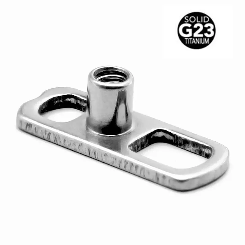 1.6x2mm v StyleE 1 шт. G23 твердый титановый Серебряный кожный база якоря микро Кожный Якорь Топы поверхность штанги ювелирные изделия для пирсинга тела - Окраска металла: 1.6x2mm v StyleE