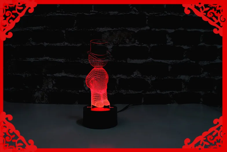 Крутой Джаз Форма Настольная лампа веселый свет 3d ночник 7 цветов для и украшения