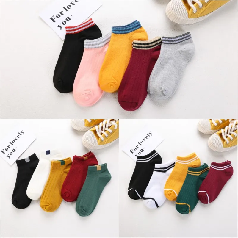 Хлопковые короткие носки в полоску с надписями и животными для отдыха удобные