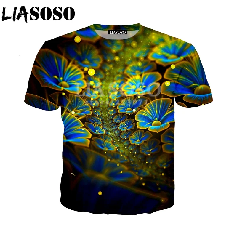 LIASOSO Новый Модный женский мужской свитшот с 3D принтом цветок Роза футболка
