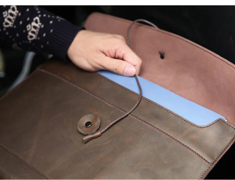 Папка А4 из натуральной кожи для бизнес конференций портфель документов