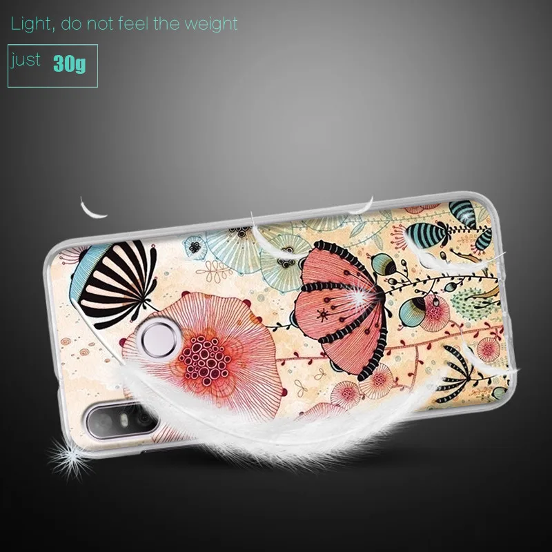 For HTC U12 Life Case Soft Silicon TPU Cover Cute Painted 6.0&quot Phone Funda Back |