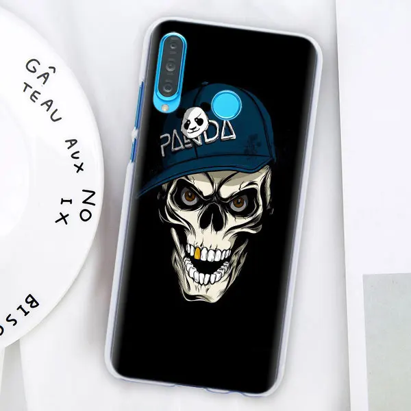 Мрачный смерть с косой Скелет Роскошный чехол для телефона для huawei P30 P30 Pro P9 P10 P20 Lite P Smart плюс вид 20 Жесткий задний Чехол бант - Цвет: 12