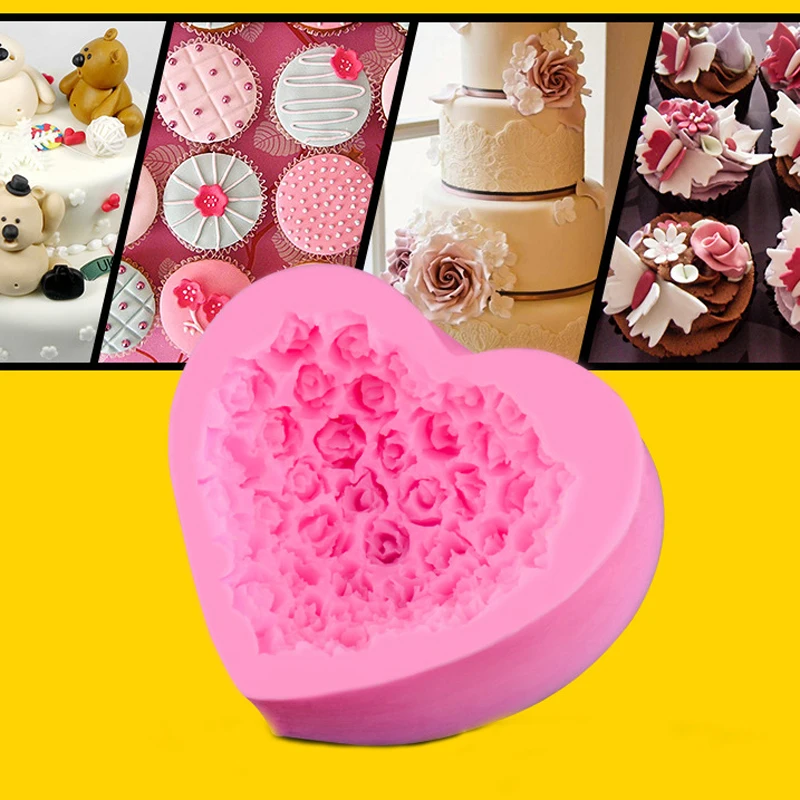 1 шт. розы Форма силиконовые формы для помады шоколадное печенье украшения торта