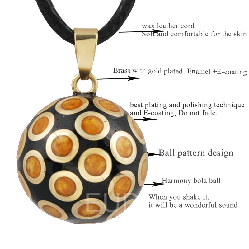 Розничная юдора беременность мяч ювелирные изделия подарок колокольчик мяч мексиканский кулон бола живот звук кулон Гармония бола шар подвески ожерелье подарок