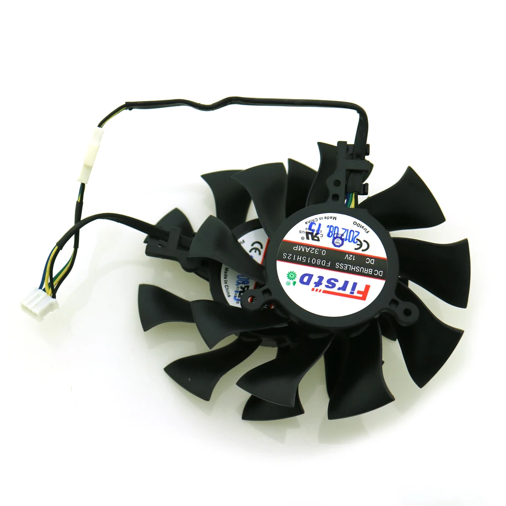 FD8015H12S DC12V 0.32A 74 мм VGA вентилятор для Sapphire HD7750 HD7770 1G 2G видеокарта охлаждающий 4Pin|graphics