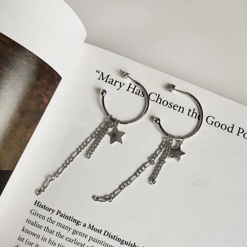 Женские длинные серьги-гвоздики из серебра 925 пробы | Украшения и аксессуары