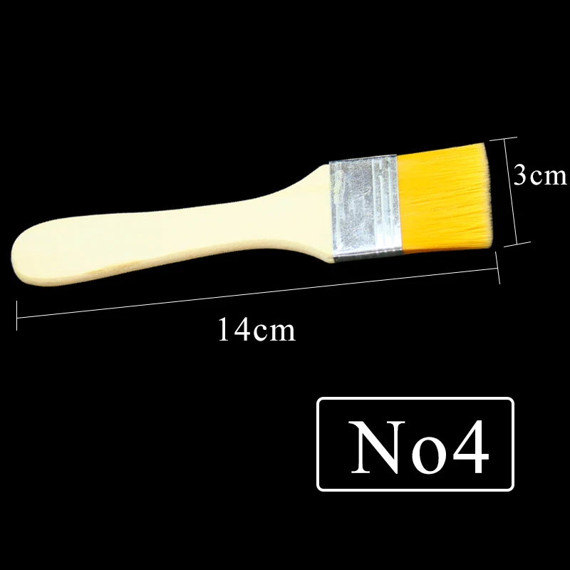 No4 1 шт Большая щетина, кисть золотой лист, краска масляная краска акриловая кисть для рисования, товары для рукоделия кисти для рисования - Цвет: No4