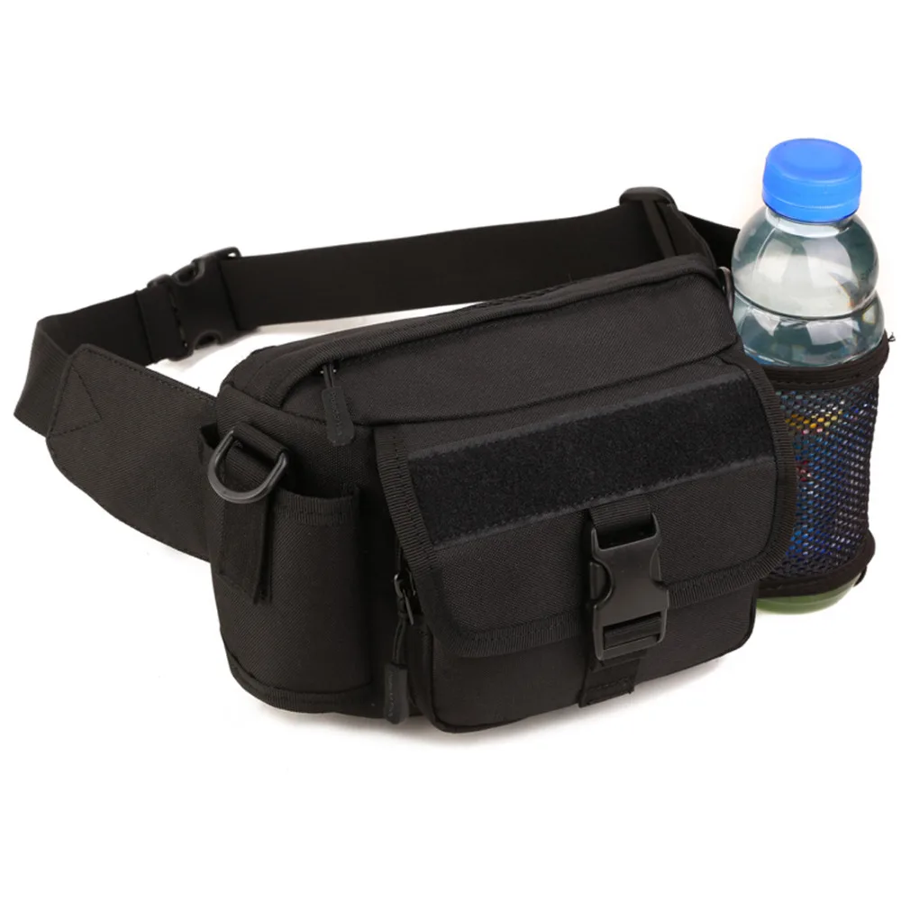 

MenNylon Shoulder Cross body Messenger Sling Chest Bag Travel Hike Water Bottle Military Hip Bum Belt Waist Fanny Pack Bags