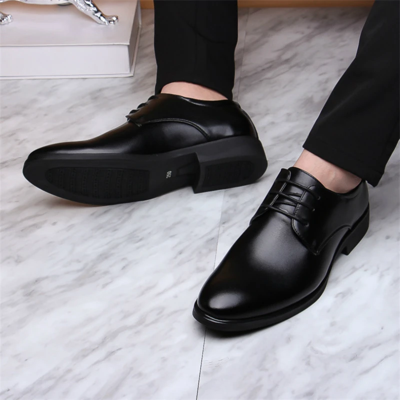 

Mazefeng 2019 New Brand Classic Man Pointed Toe Dress Shoes Mens Patent Leather Black Wedding Shoes Oxford Formal Shoes Big Size