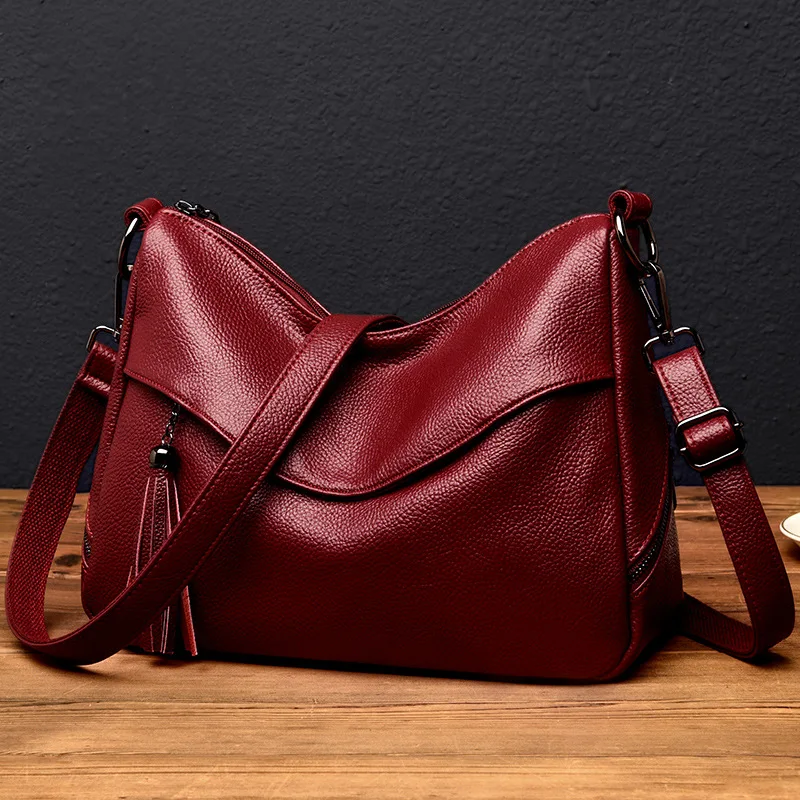 Лидер продаж кисточкой роскошные сумки плеча Crossbody крупная сумка пояса из натуральной кожи для женщин курьерские сумки леди Sac основной