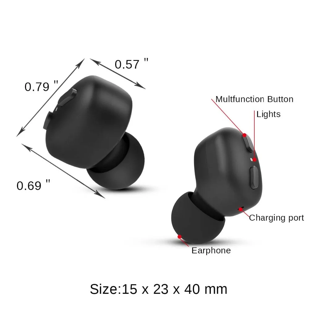 FELYBY Bluetooth 5 0 беспроводные наушники Мини гарнитура стерео USB зарядка для смартфона